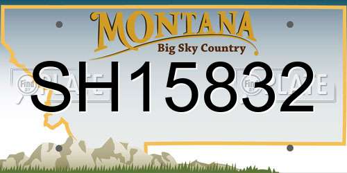 SH15832 Montana License Plate