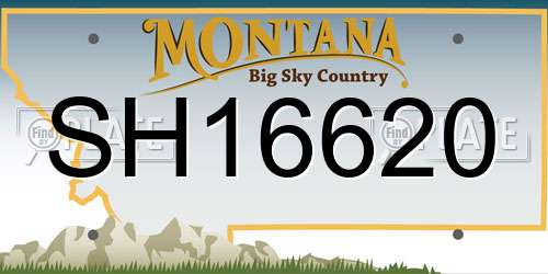 SH16620 Montana License Plate