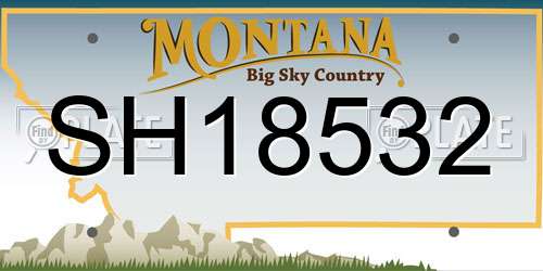 SH18532 Montana License Plate