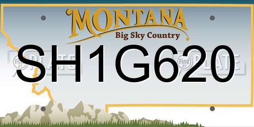 SH1G620 Montana License Plate