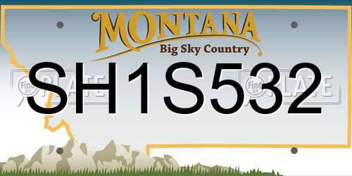 SH1S532 Montana License Plate