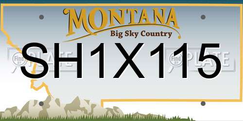 SH1X115 Montana License Plate