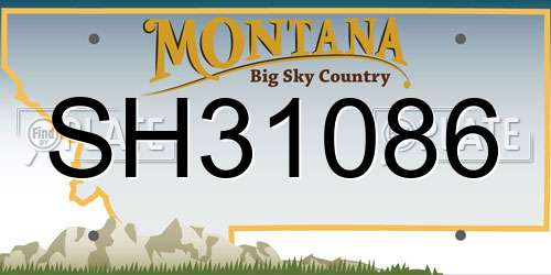 SH31086 Montana License Plate
