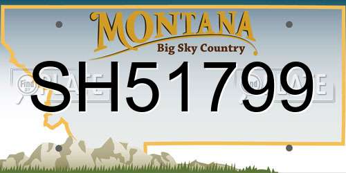 SH51799 Montana License Plate