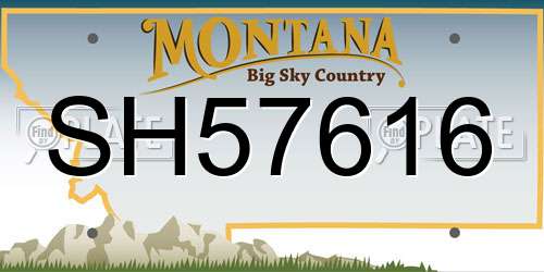 SH57616 Montana License Plate