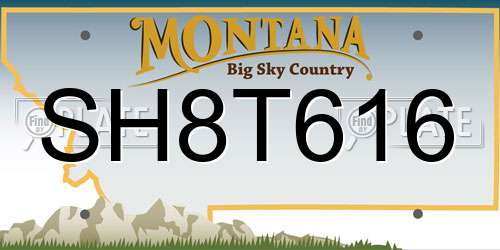 SH8T616 Montana License Plate