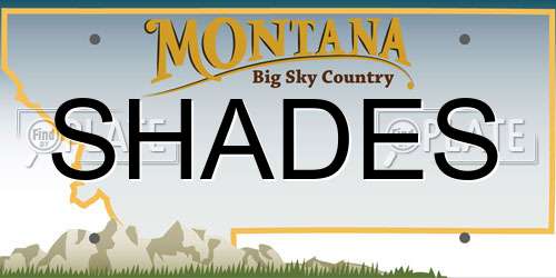 SHADES Montana License Plate