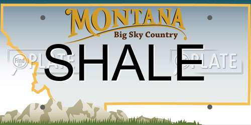 SHALE Montana License Plate