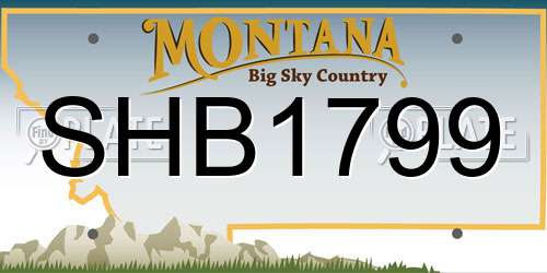 SHB1799 Montana License Plate