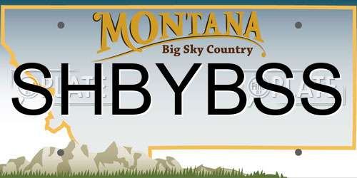 SHBYBSS Montana License Plate