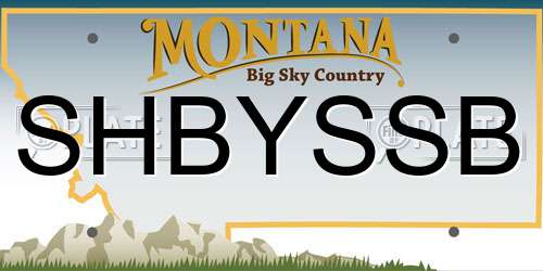 SHBYSSB Montana License Plate