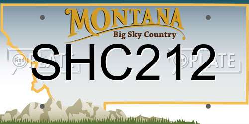 SHC212 Montana License Plate