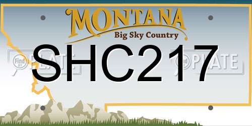 SHC217 Montana License Plate