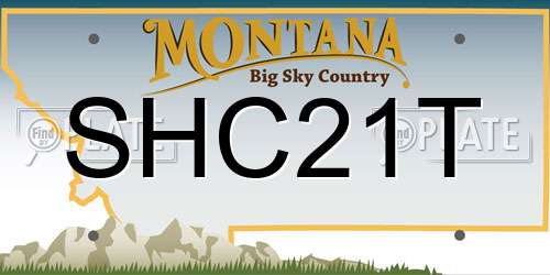 SHC21T Montana License Plate