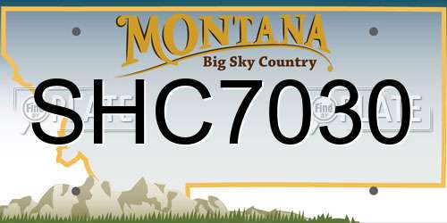 SHC7030 Montana License Plate