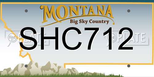 SHC712 Montana License Plate