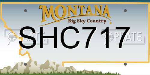 SHC717 Montana License Plate