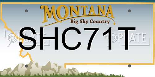 SHC71T Montana License Plate