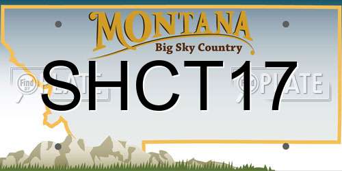 SHCT17 Montana License Plate