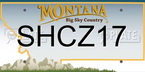 SHCZ17 Montana License Plate