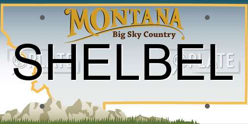 SHELBEL Montana License Plate