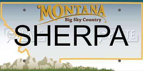 SHERPA Montana License Plate