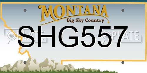 SHG557 Montana License Plate