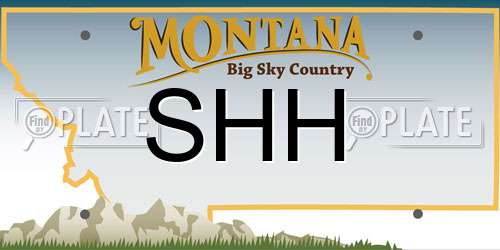 SHH Montana License Plate