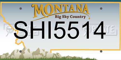SHI5514 Montana License Plate