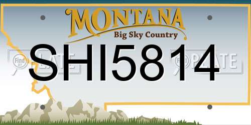 SHI5814 Montana License Plate