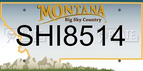 SHI8514 Montana License Plate