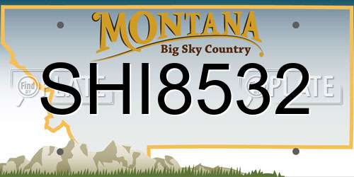 SHI8532 Montana License Plate