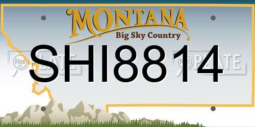 SHI8814 Montana License Plate