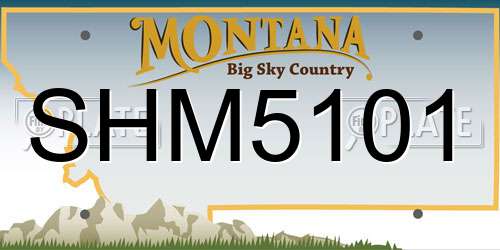 SHM5101 Montana License Plate