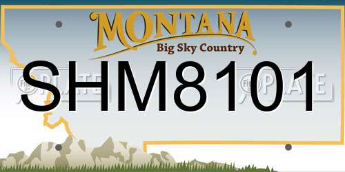 SHM8101 Montana License Plate