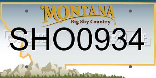 SHO0934 Montana License Plate