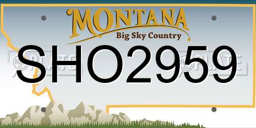 SHO2959 Montana License Plate