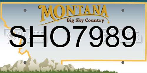 SHO7989 Montana License Plate