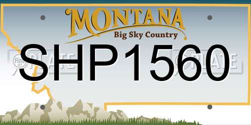 SHP1560 Montana License Plate