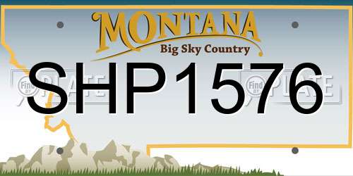 SHP1576 Montana License Plate