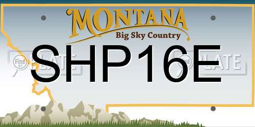 SHP16E Montana License Plate