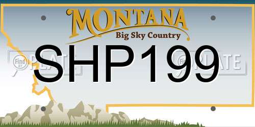 SHP199 Montana License Plate