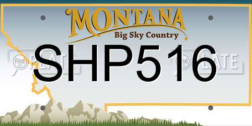 SHP516 Montana License Plate