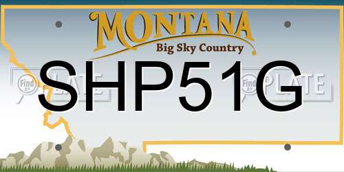 SHP51G Montana License Plate
