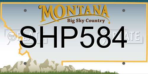 SHP584 Montana License Plate