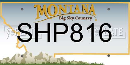 SHP816 Montana License Plate