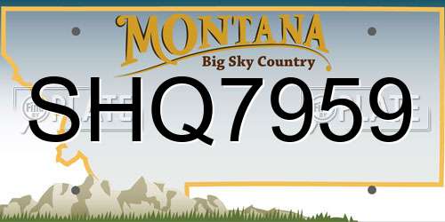 SHQ7959 Montana License Plate