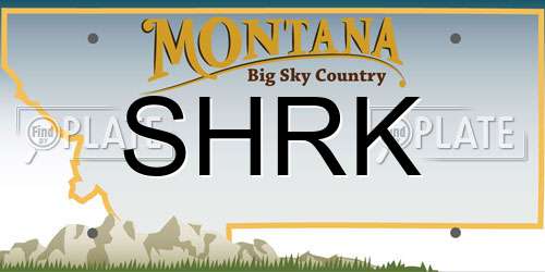 SHRK Montana License Plate