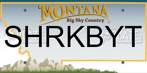 SHRKBYT Montana License Plate