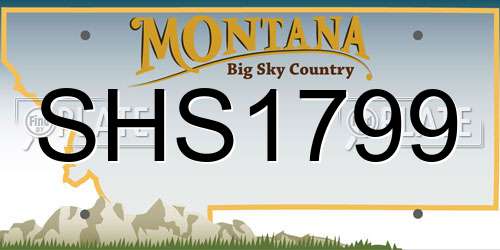 SHS1799 Montana License Plate